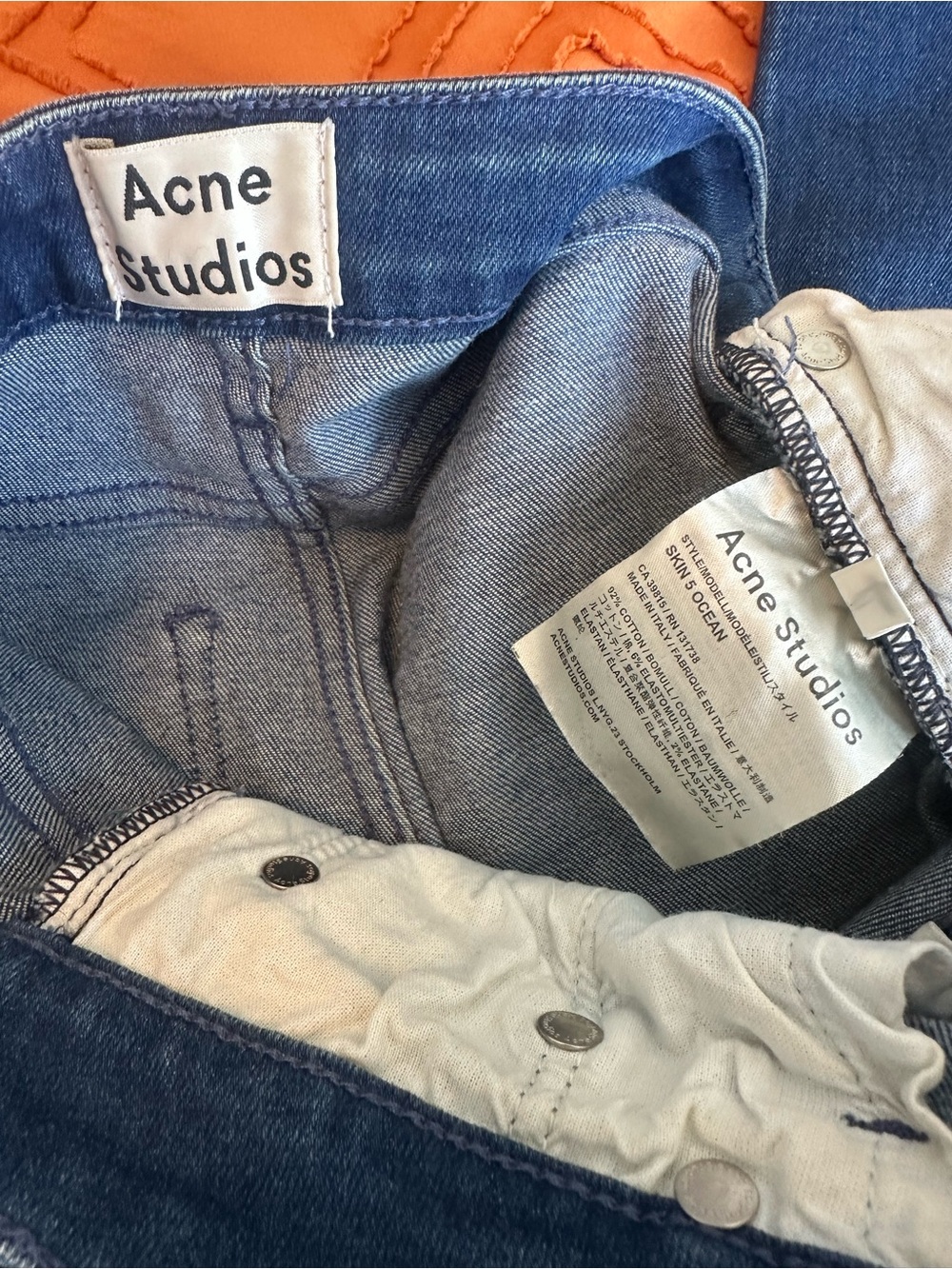 Acne Studios Women Skinny Jeans - Skin 5 - Ocean Blue